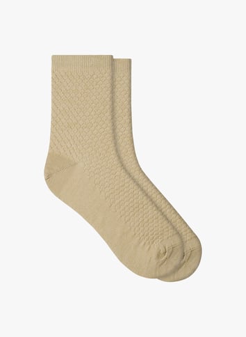 Ribbel sokken BLEUFORET Beige